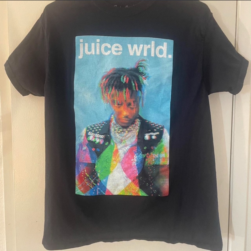 Juice WRLD Graphic Tee Medium Black Rap Hip Hop Streetwear T-Shirt